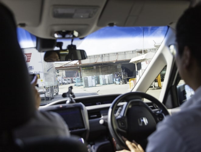 リサイクル品荷降ろし場所（ご来場〜荷降ろし）